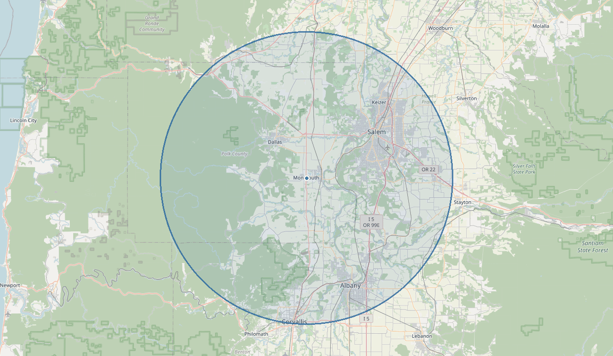 Map of the area SOLID ROCK REMODELING LLC serves